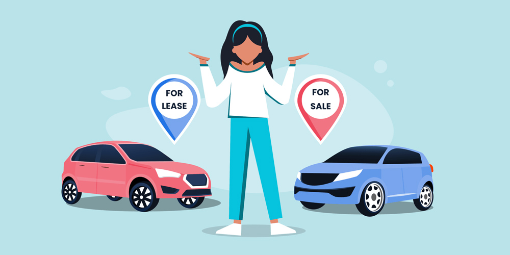 Family taking delivery of a financed Ford vehicle