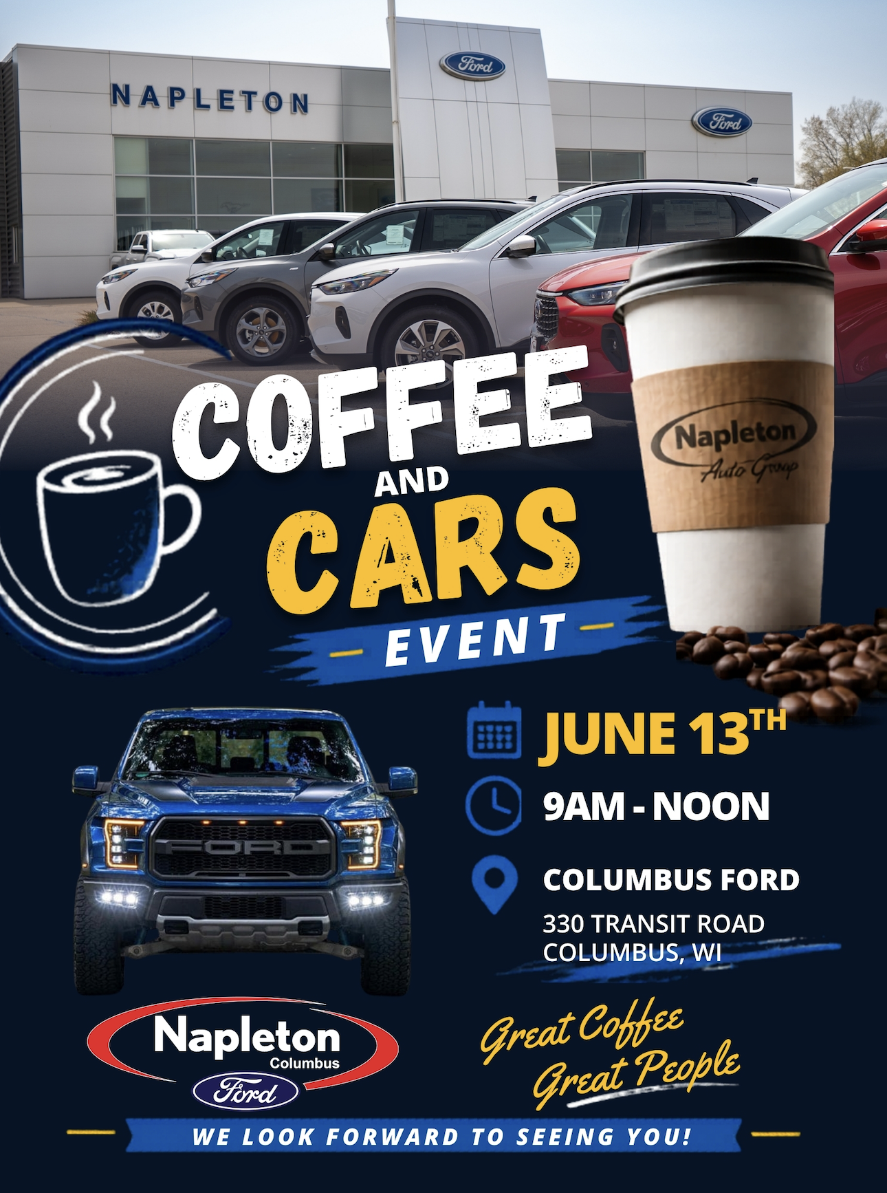 Cars and Coffee event at Napleton Ford Columbus