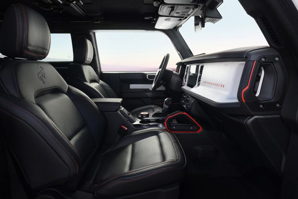 Comfortable driver controls inside the 2025 Ford Bronco